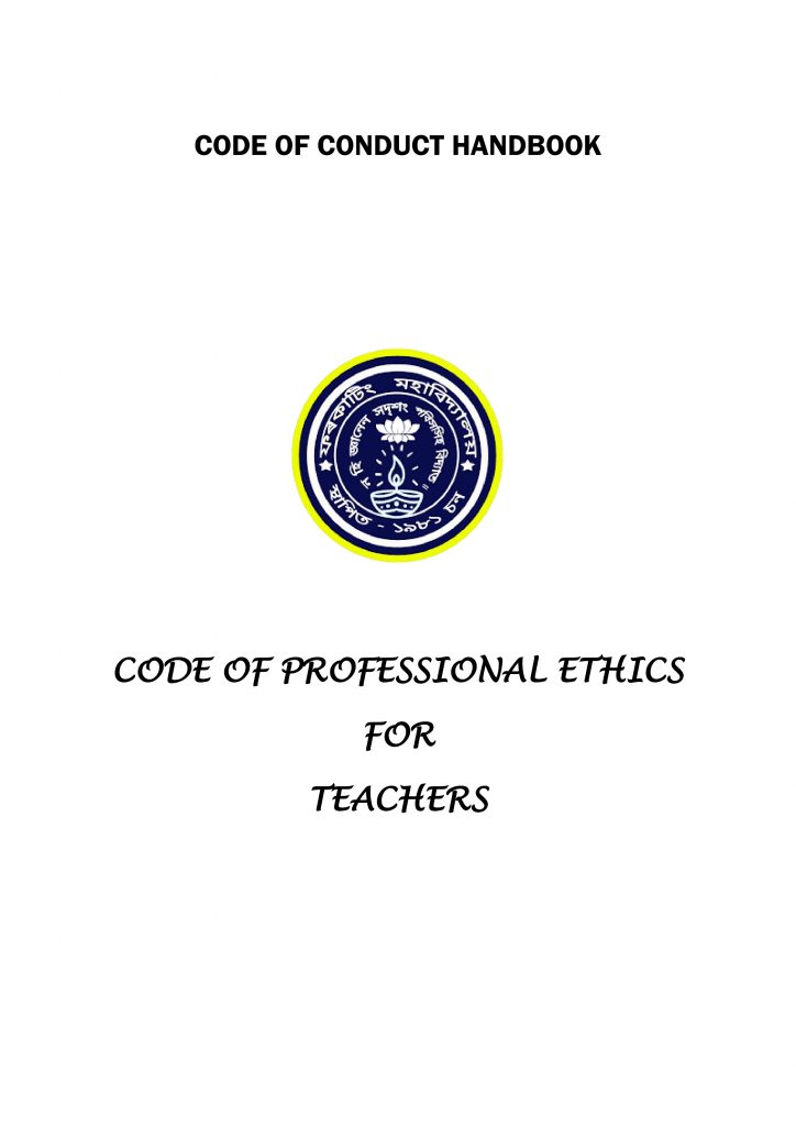 Handbook Code Of Conduct – Furkating College (autonomous)